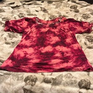 Short sleeve blouse.  Pink.  Size 2XL